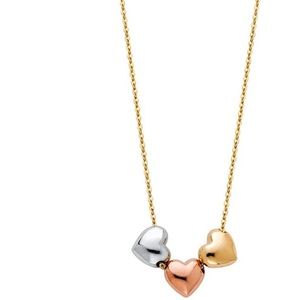 14 inch 14K 3C Heart pendant necklace. Great gift for a little girl!